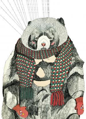 Медведь в шарфе 27018